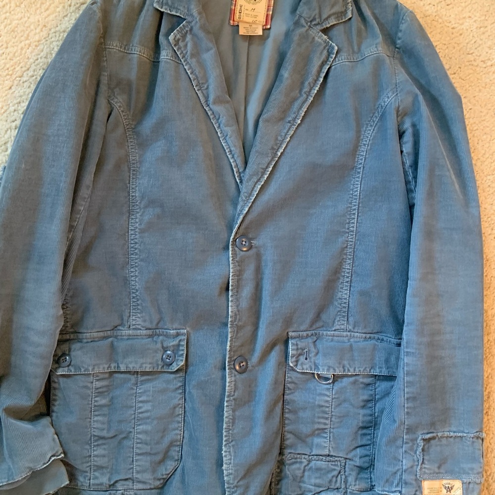 Mens corduroy blazer blueish grey